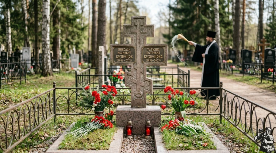 semeynaya-nadgrobnaya-plita-s-pravoslavnym-krestom